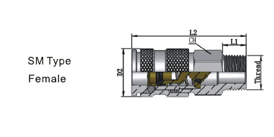 Series 310 ISO-B6 standard Type Pneumatic Quick Couplings
