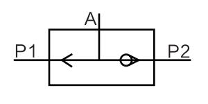 ST Series Pneumatic Shuttle Valve Symbol