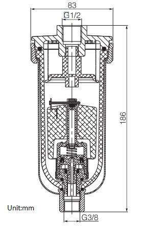 AD402-S-Series-High-Pressure-Water-Auto-Drain-Product-Dimension