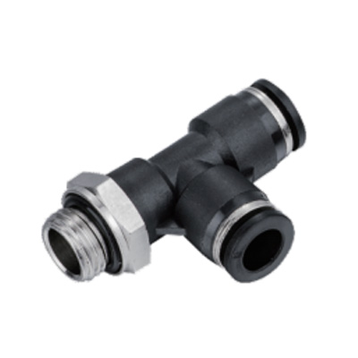 PB, PD series threaded three-way pneumatic quick connector
