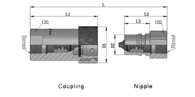 Series HSP Japan Type Hydraulic Quick Couplings.
