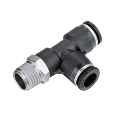 PB, PD series threaded three-way pneumatic quick connector