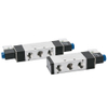 4V300 Series Pneumatic Solenoid Valve Size 3/8" Voltage 12V 24V 110V 220V (5/2 Way;5/3 Way)