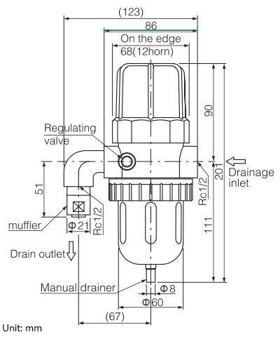 AD-5-Series-High-Pressure-Water-Auto-Drain-Product-Dimension