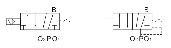 K25JD-W-Series-high-flow-Pneumatic Directional Control Valve-Symbol
