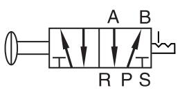 4R Manual Operated Push Valve symbol