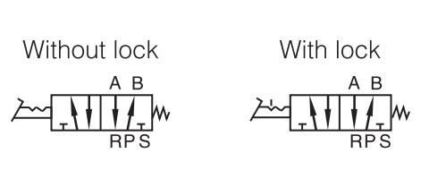 4F210 Pneumatic Foot Pedal Valve Port Size symbol