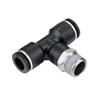 PB, PD series threaded three-way pneumatic quick connector
